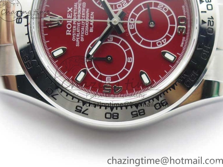 MiroTime 0116 Daytona 116520 SS UBF Best Edition Red Stick Markers Dial on SS Bracelet A Reliable 2951